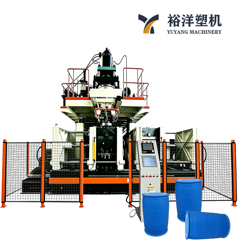 CE认证HDPE材质双工位双L型环滚筒塑料机械专业吹塑机优质塑料吹塑机
